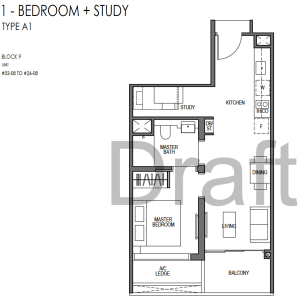 blossoms-by-the-park-slim-barracks-rise-floor-plan-1-bedroom+study-type-a1